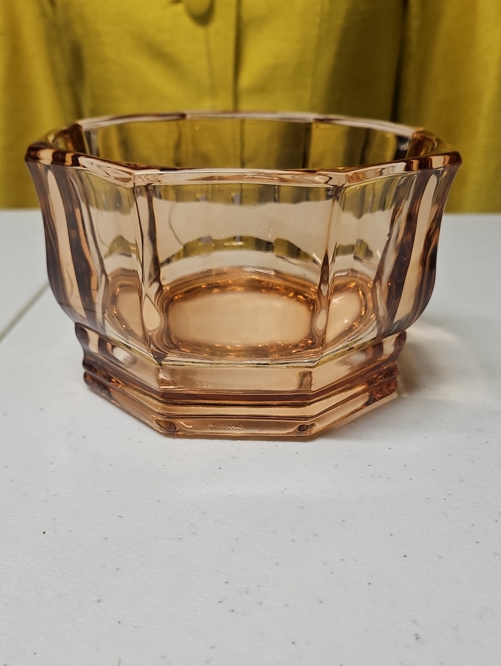 1950s MCM Indiana Glass Pink Depression Glass Octagon Bowl- No Lid